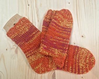 8-ply socks, size 30/31, hand-knitted