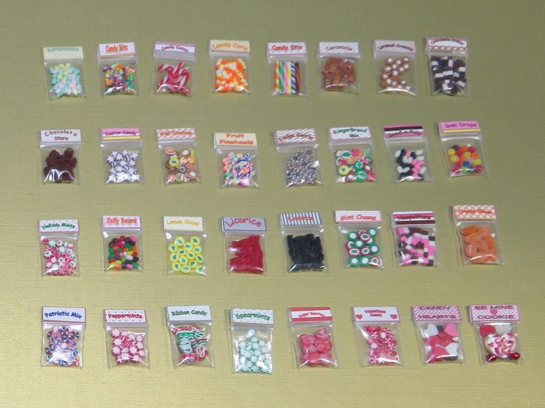 Mini CANDY BAGS Very Realistic in One Inch Scale Etsy