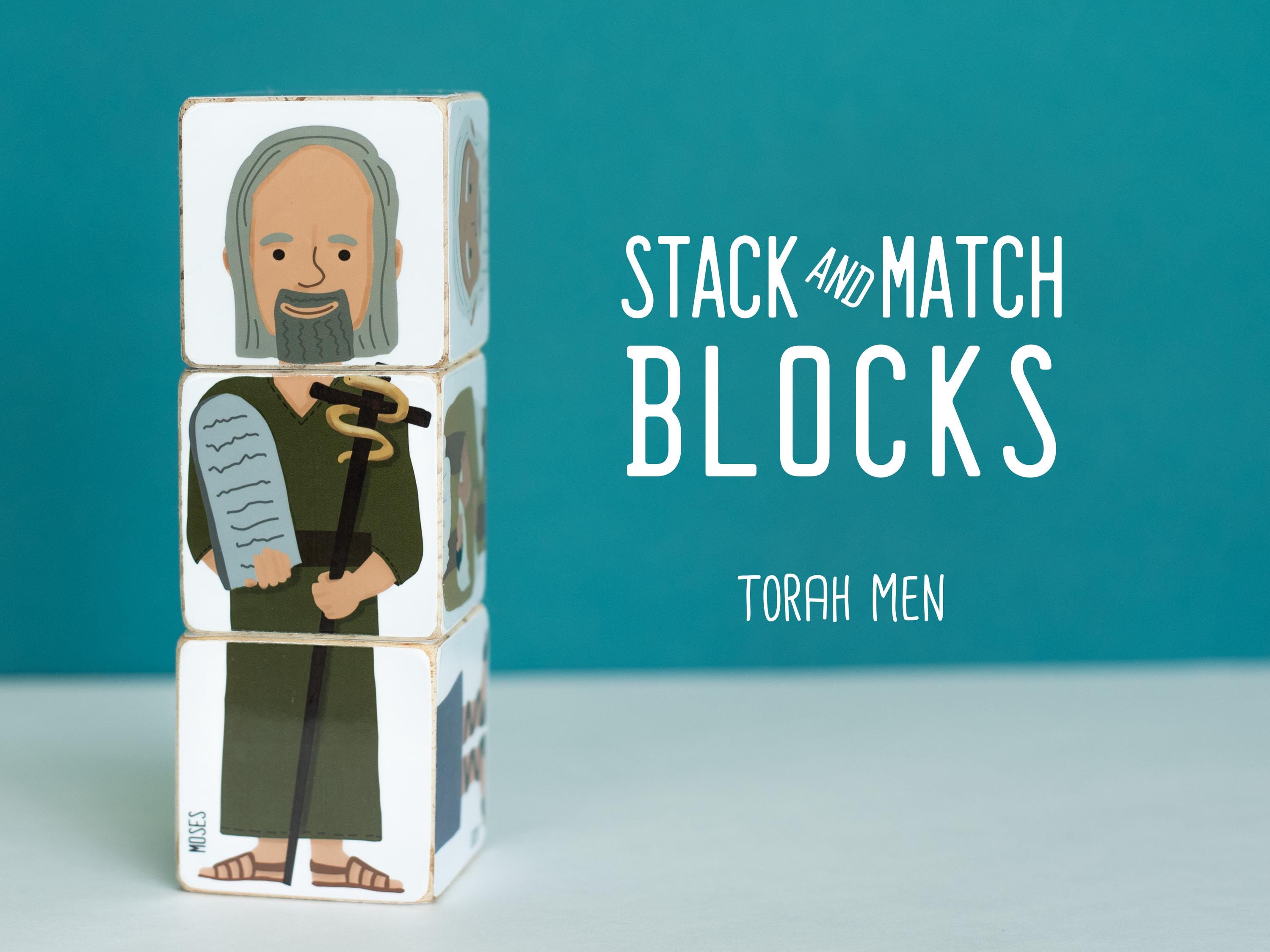 Torah Stack & Match Blocks - MEN