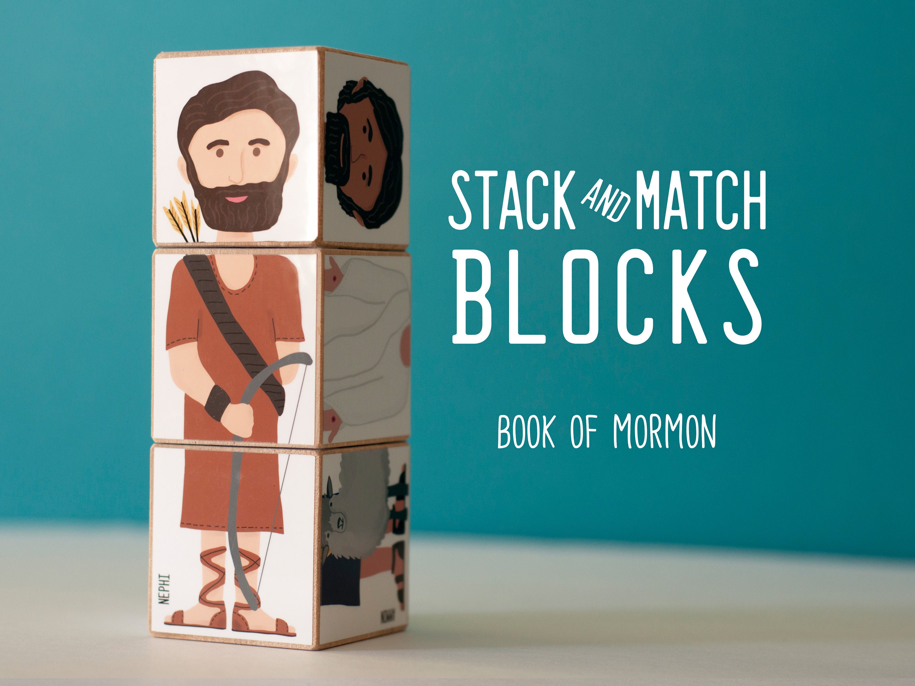 Matchblock Book Book of Mormon Stack & Match Blocks - Etsy