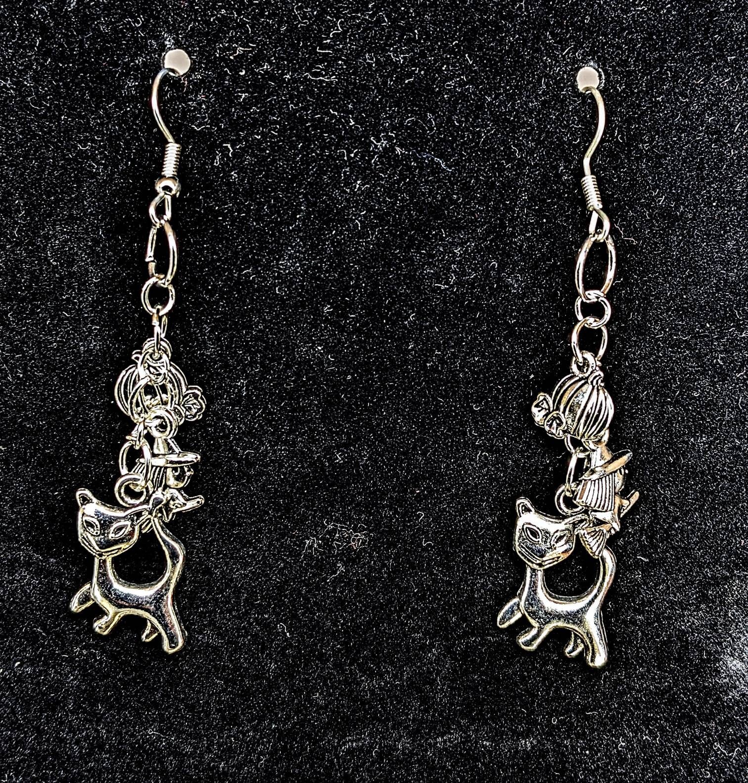 Silver Halloween Themed Earrings Etsy UK