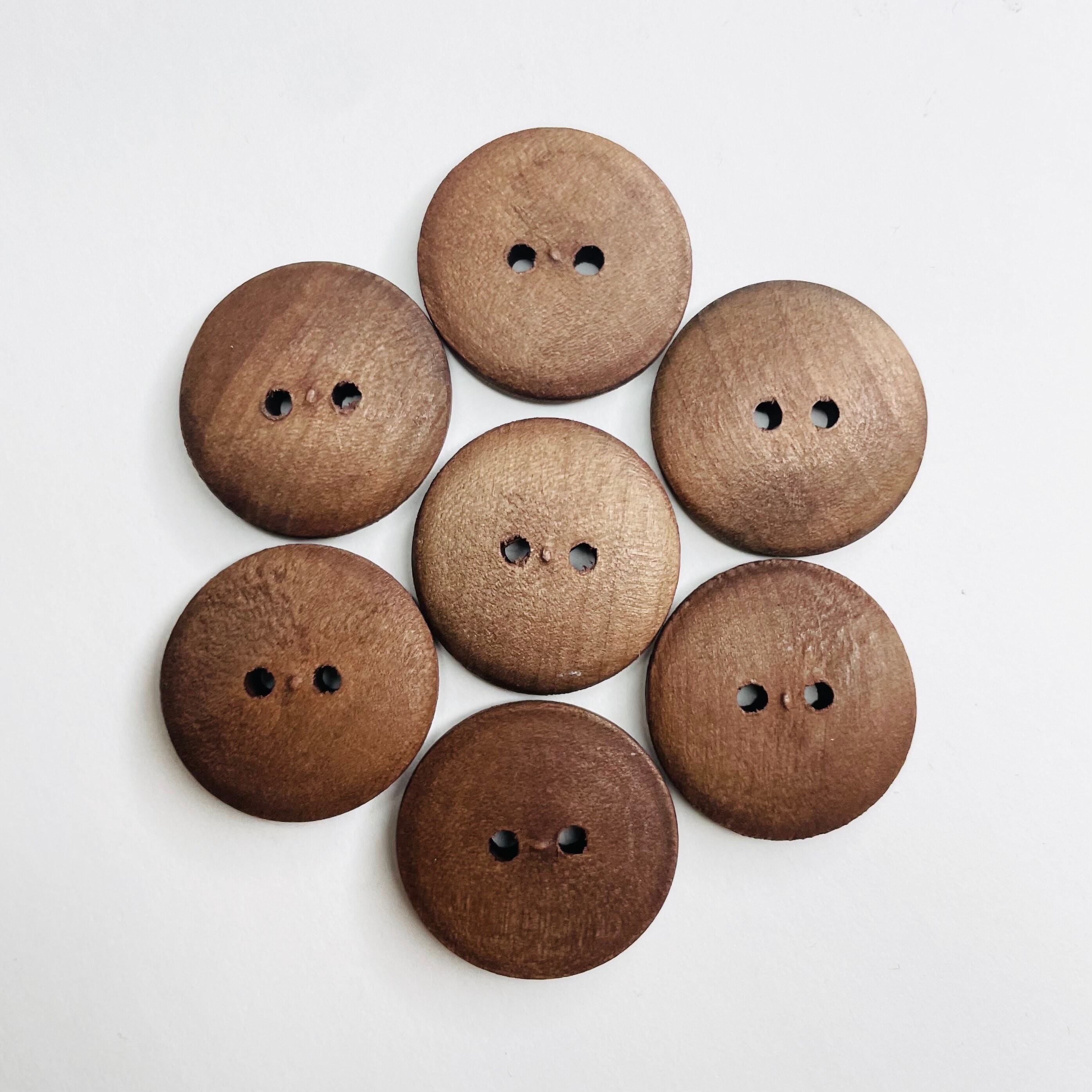 10Pcs Natural Wood Toggle Olive Buttons Sewing Craft Imitation