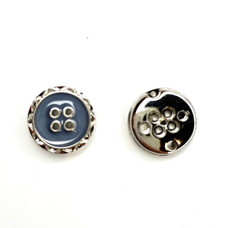 16MM 3 Denim Blue Buttons For Knitting And Sewing 4hole Buttons 16MM 3 Denim Blue Buttons For Knitting And Sewing 4hole Buttons