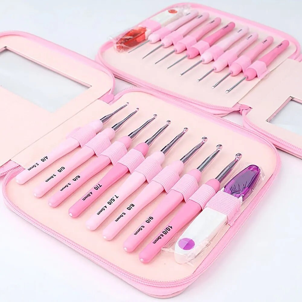9-Piece Crochet Hooks, Ergonomic Hooks for DIY Knitting & Crochet 2.5-6mm, Ideal Gift for Crochet Enthusiasts