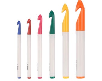 Conjunto de agulhas de crochê jumbo de alumínio – agulhas para fios grossos de 7 a 20 mm