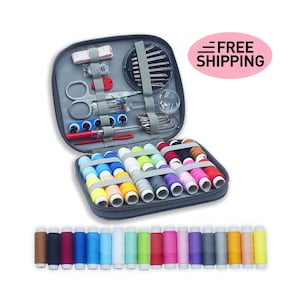 Compact Sewing Kit - 86-Piece Set for Sewing and Repairs | Mini Home or Travel Sewing Kit | Perfect Gift for Crafters | DIY Essentials