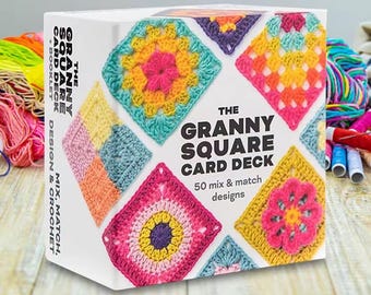 Granny Square Crochet Card Deck | Beginner DIY Learning Kit