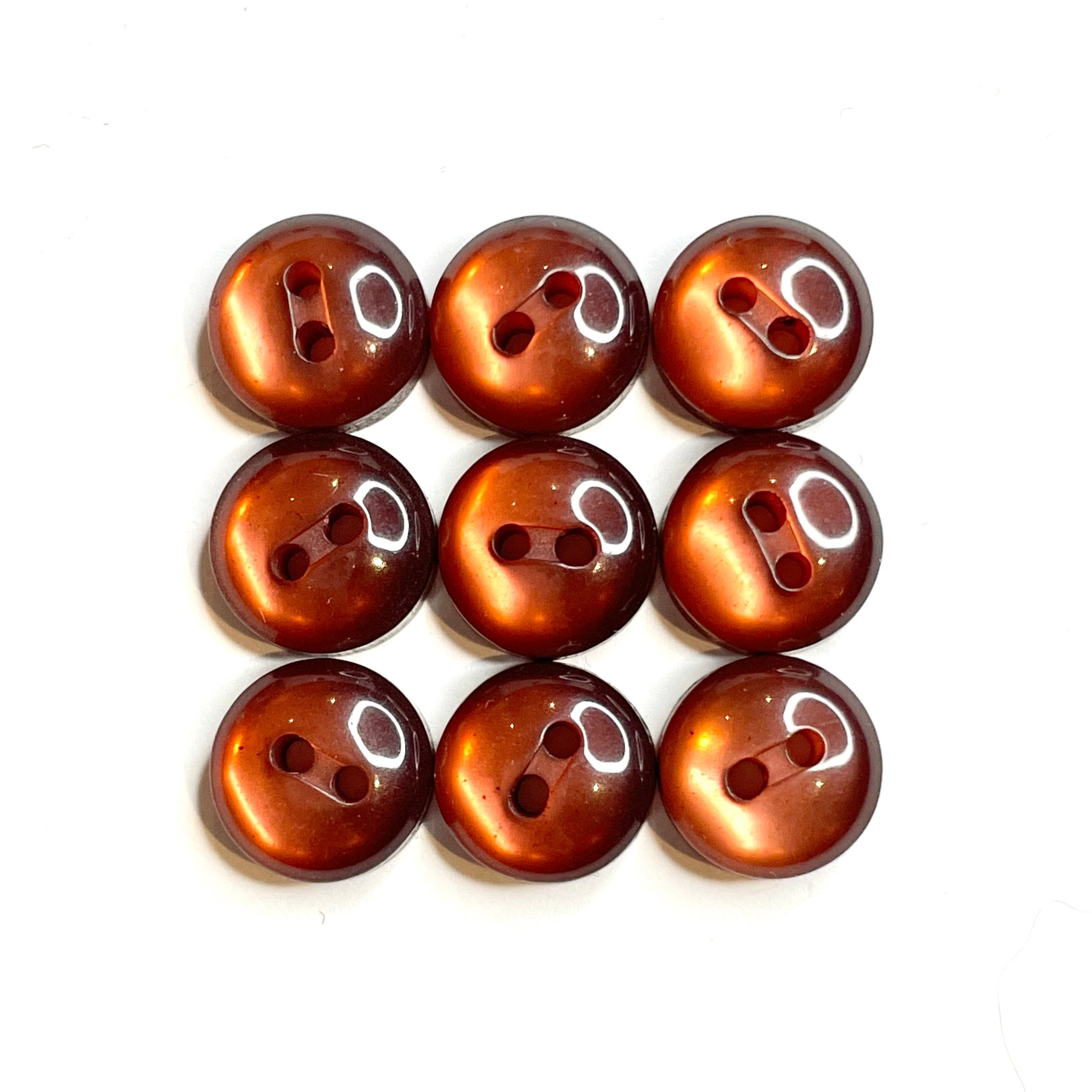 11MM 9 Bronze Buttons for Knitting and Sewing Dresses 2Hole Half Ball Buttons Buttons for Tops Shirts Blouses