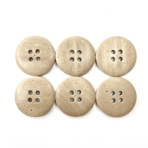 Taupe Stone-Like Buttons: 21mm 4-Hole Sewing Buttons
