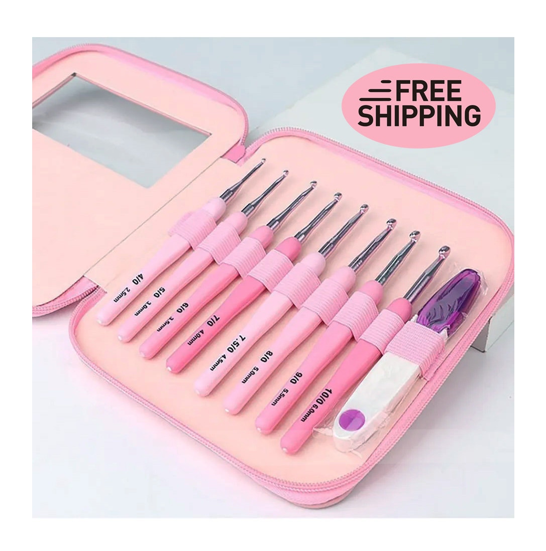 9-Piece Crochet Hooks, Ergonomic Hooks for DIY Knitting & Crochet 2.5-6mm, Ideal Gift for Crochet Enthusiasts