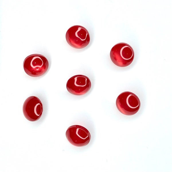 12MM - 7 Red Pearl Buttons for Knitting and Sewing - Shank Buttons - Buttons for Sweaters, Tops, Dresses, Shirts, Blouses Skirts, Pants