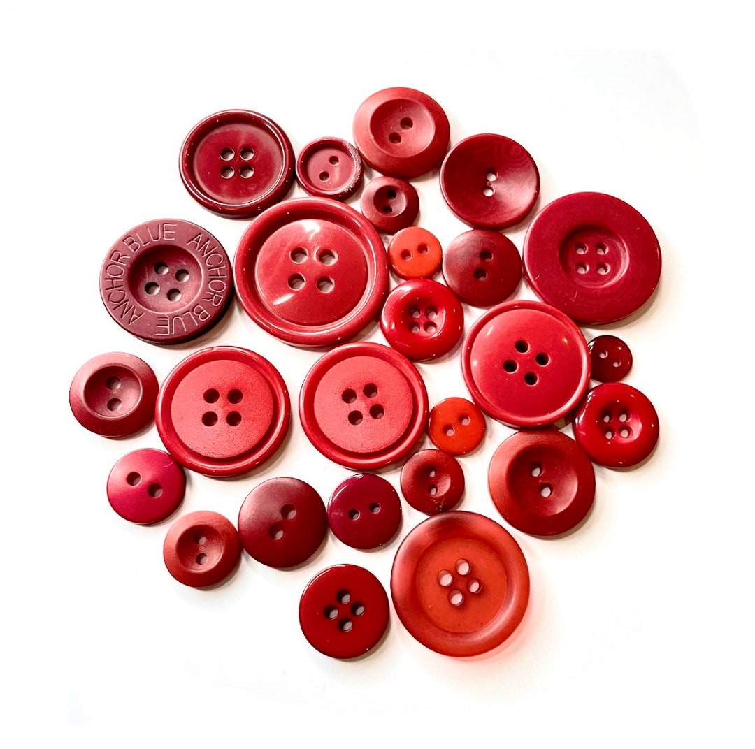 36 Vintage Red Assorted Buttons: Sewing, Knitting, Crafts - Etsy