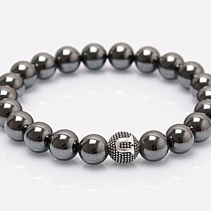Hematite Bracelet Gift For Women or Men, 8mm Gemstone Bracelet, %100 original and real natural stone