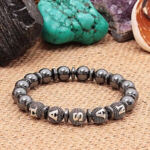 Hematite Bracelet Gift For Women or Men, 8mm Gemstone Bracelet, %100 original and real natural stone