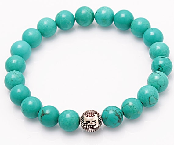Turquoise Bracelet Gift for Women or Men 8mm Gemstone Bracelet