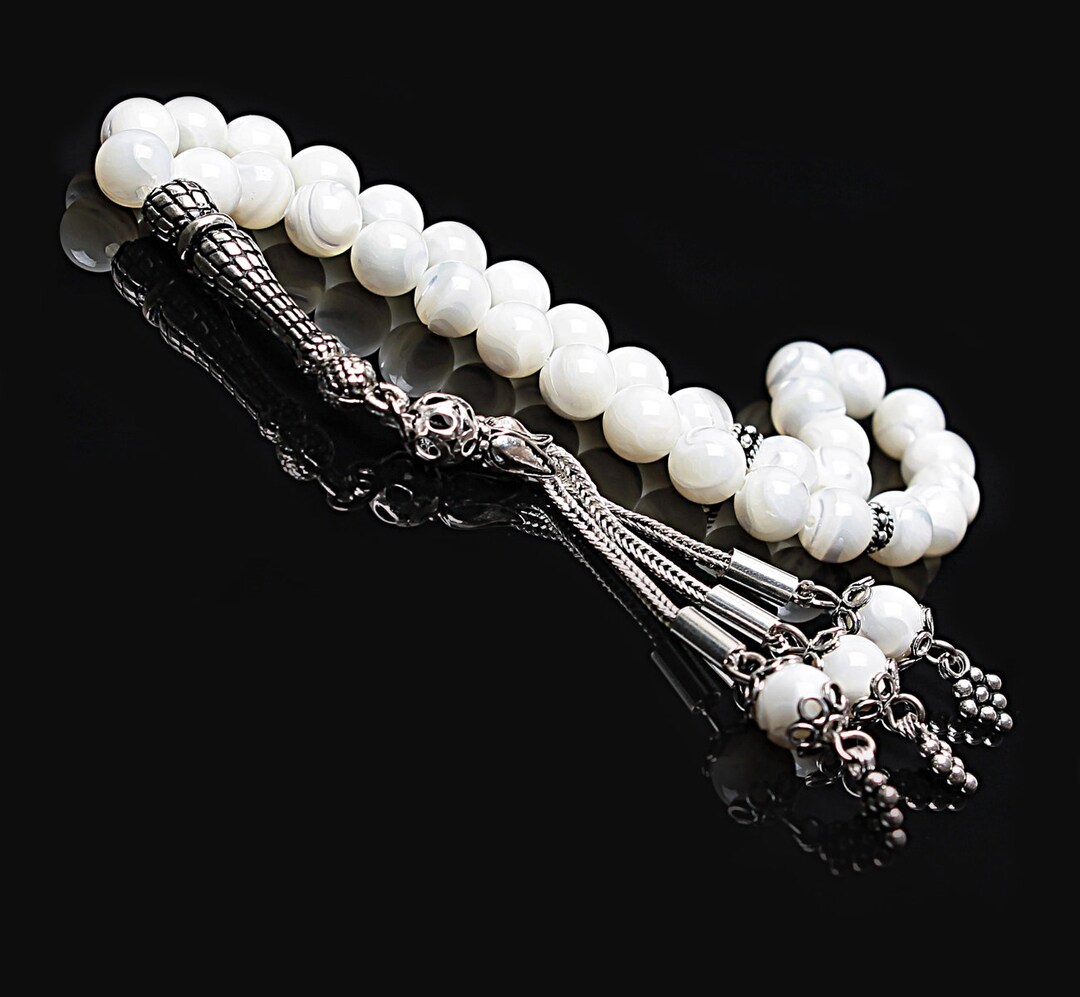 REAL Nacre Islamic Prayer 33 Beads, Tasbih, Tesbih, Misbaha, Tasbeeh ...