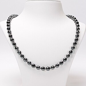 Hematite Necklace Gift For Women or Men, 8mm Gemstone Necklace , %100 original and real natural stone