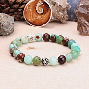 Chrysoprase Bracelet Gift For Women or Men, 8mm Gemstone Bracelet, %100 original and real natural stone