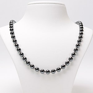 Hematite Necklace Gift For Women or Men, 8mm Gemstone Necklace , %100 original and real natural stone