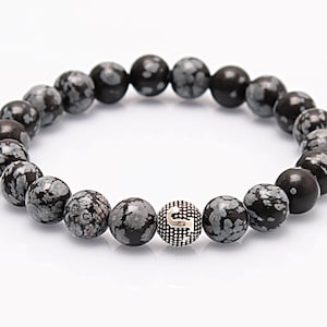 Obsidian Bracelet Gift For Women or Men, 8mm Gemstone Bracelet, %100 original and real natural stone