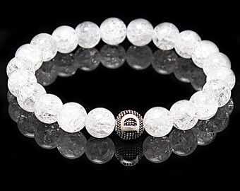Pulseira Najaf, presente ideal para mulheres ou homens, pulseira com pedras preciosas de 8 mm, 100% autêntica e natural.