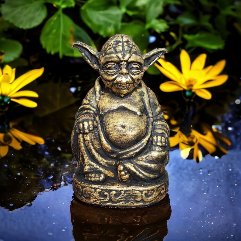 Star Wars Yoda Buddha Statue Etsy