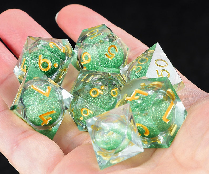 Handmade Liquid Core Dice Resin Dice Sharp Edge DND Dice Etsy