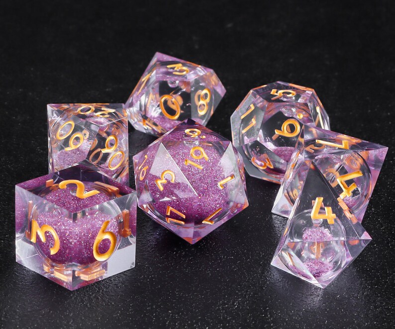 Handmade Liquid Core Dice Resin Dice Sharp Edge DND Dice Etsy