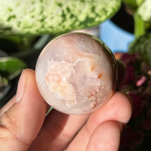Carnelian Flower Agate Sphere | Rare Carnelian Flower Agate
