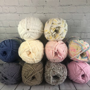 Bernat Baby Blanket yarn is a soft, baby safe, washable, polyester yarn used for making blankets , stuffed animals and amigurumi snugglers.