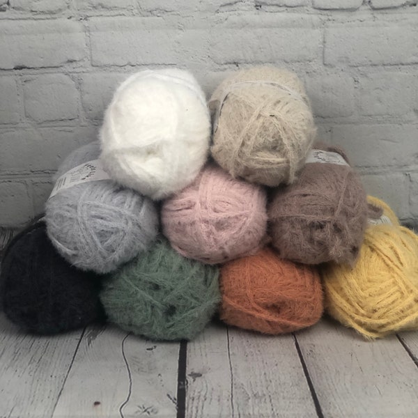 Lion Brand Feels Like Bliss is a fuzzy, nylon Bulky yarn that is a warm fiber for hats, baby or home decor items.