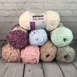 Bernat Baby Velvet yarn/Soft yarn/Baby yarn/Baby blanket supplies/Baby blanket yarn/Chenille yarn/Plush toy yarn/Stuffie yarn/Baby accessory image 10