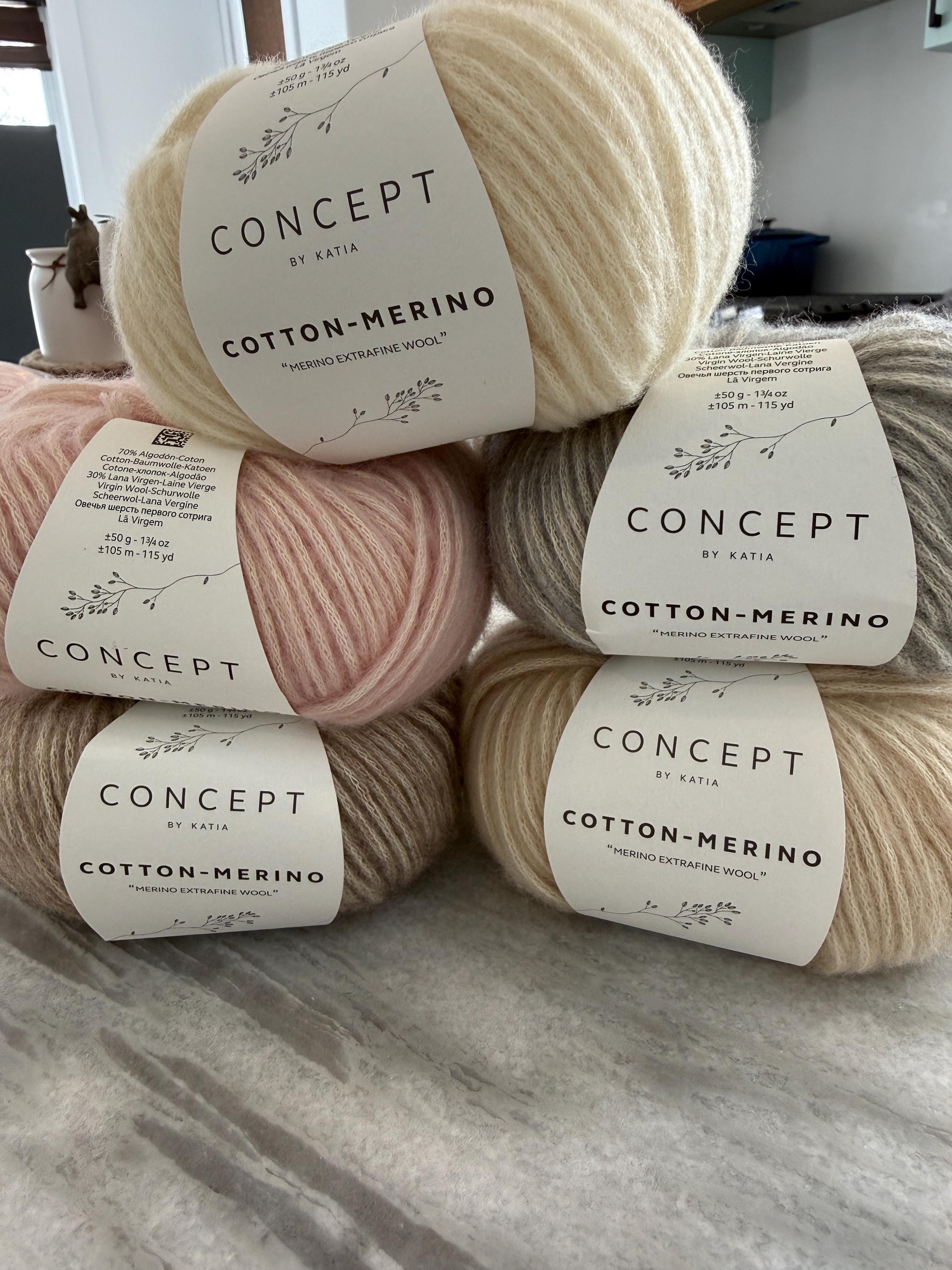 Concept by Katia, Cotton Merino, Cotton/wool Blend - Etsy