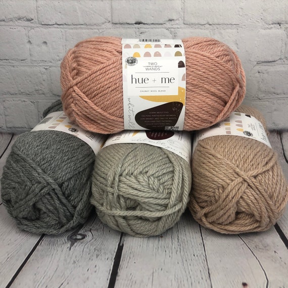 Lion Brand Hue & Me/bulky Weight Yarn/two of Wands Created Yarn/hat Yarn/home  Decor Accessory Wool/soft Muted Tones for Yarn/natural Tones 