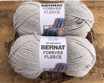 Bernat Forever Fleece Yarn - White Noise