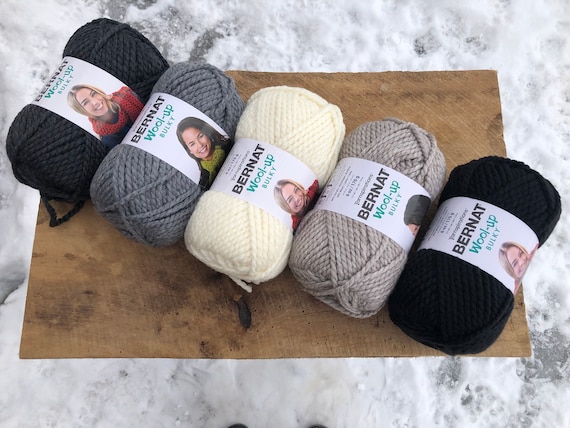 Bernat Wool up Bulky is a Warm Super Bulky Wool Blended Yarn That Works up Quickly for Hats and Accessories as Well as Home Decor Items. Etsy Canada