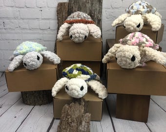 Beginner Friendly Turtle Crochet Kit includes PDF Pattern with supplies and full video support - makes a great gift for the crafter/DIY.