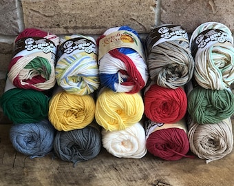 Lily Sugar n' Cream Cotton yarn,  cotton yarn, yarn for home decor, bath and kitchen yarn, baby yarn, natural fiber yarn, fashion yarn