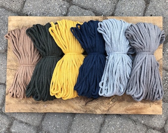 5mm Cotton Cord, New braided cord, Recylced Macrame Cord, Cotton Rope, Weave Supplies, Home decor cotton, crocheting bags, basketry