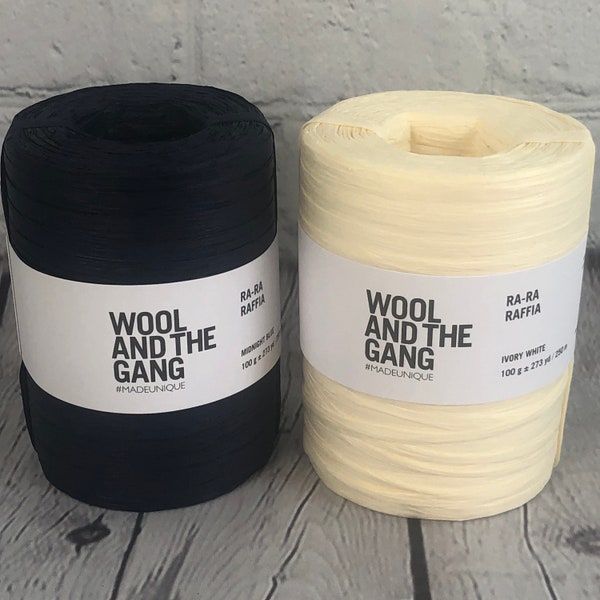 Wool and the Gang Ra-Ra Raffia/Paper yarn/Tape yarn/Ribbon yarn/Purse yarn/Paper yarn