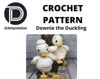 Haakpatroon eend, amigurumi-eendje niet naaien (digitale download plus video-ondersteuning)