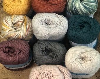 Lion Brand Pima Cotton is a high end fiber from Turkey that is great for babies and any fashion wear apparel in a worsted weight.