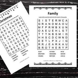 Word Search, Printable Word Search Puzzles for Preschool and ...