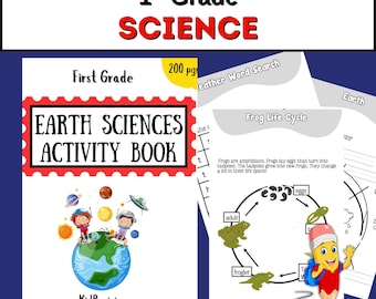 First Grade Science PRINTABLE activity book earth sciences lifecycles animals printable worksheets first grade after school homeschool