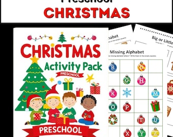 Weihnachtsaktivität für Vorschule: 100 Seiten druckbares PDF