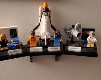 STL - 3D Printed Lego Shelf for Women of NASA (21312)