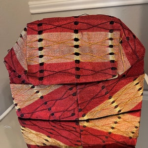 Wine/Gold 2Nigerian Yoruba Cap/Fila