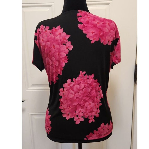 Pretty Perfect-for-Summer Black and Pink Floral W… - image 4