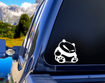 Panda Flipping Middle Finger Vinyl Decal