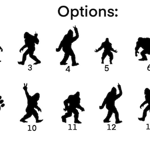 Bigfoot Vinyl Decals - 14 Options